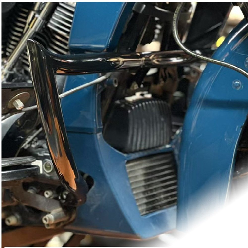 09-23 Touring Meathook Chopped Tough Engine Guard Black - Image 2
