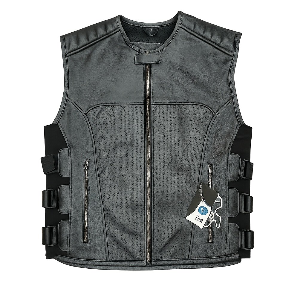 Club Style & Vintage Classic Real Leather Rider Vest - Image 5