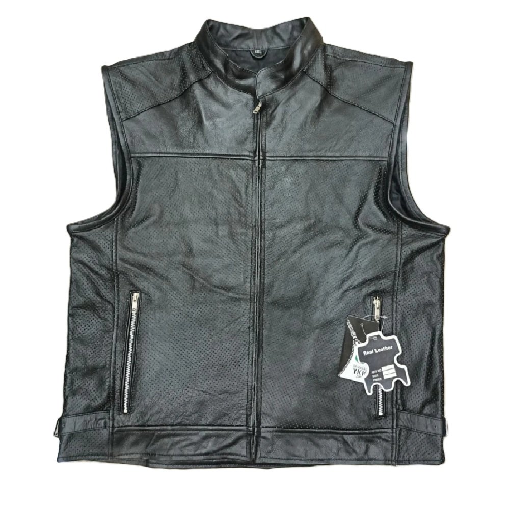 Club Style & Vintage Classic Real Leather Rider Vest - Image 6