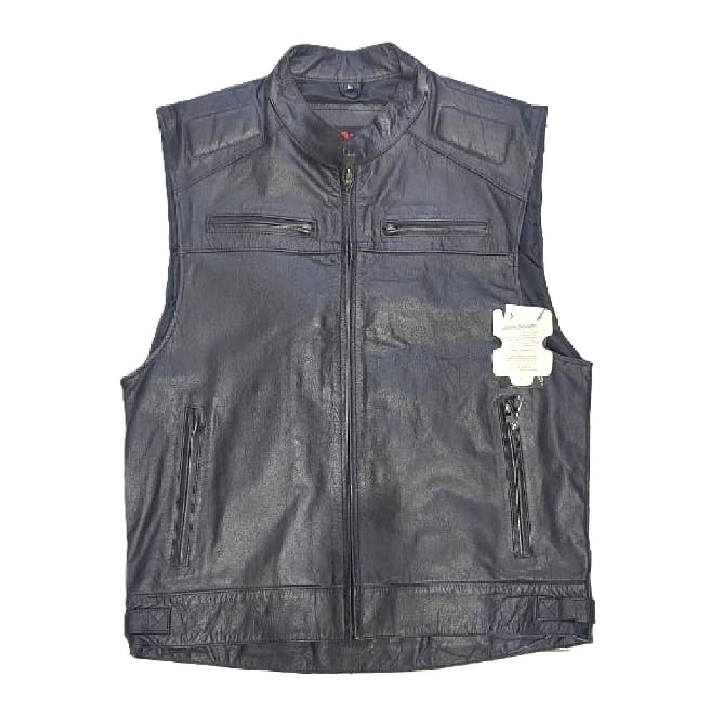 Club Style & Vintage Classic Real Leather Rider Vest - Image 2