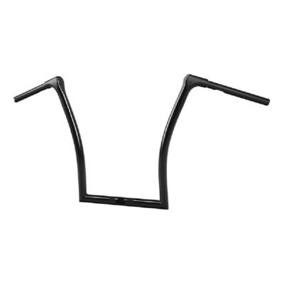 Road Glide Fused Style Bar Wide Pull Back Step Down Handlebar Black