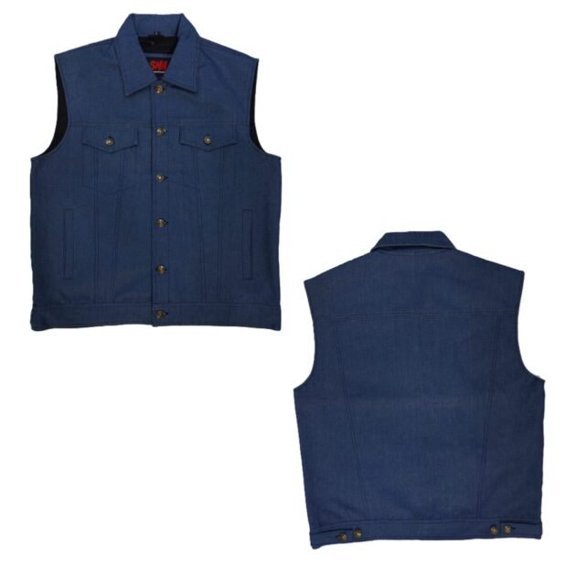 Men's Biker Denim Riding Casual Vest - Image 3