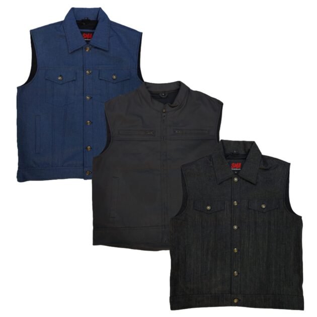 Men's Biker Denim Riding Casual Vest