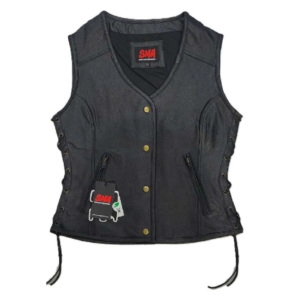 Club Style & Vintage Classic Real Leather Rider Vest - Image 13