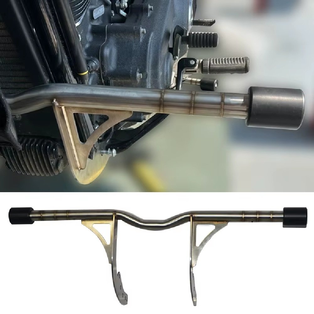 18-24 Softail M8 Brushed Stainless Steel Club Style Engine Guard - Image 2