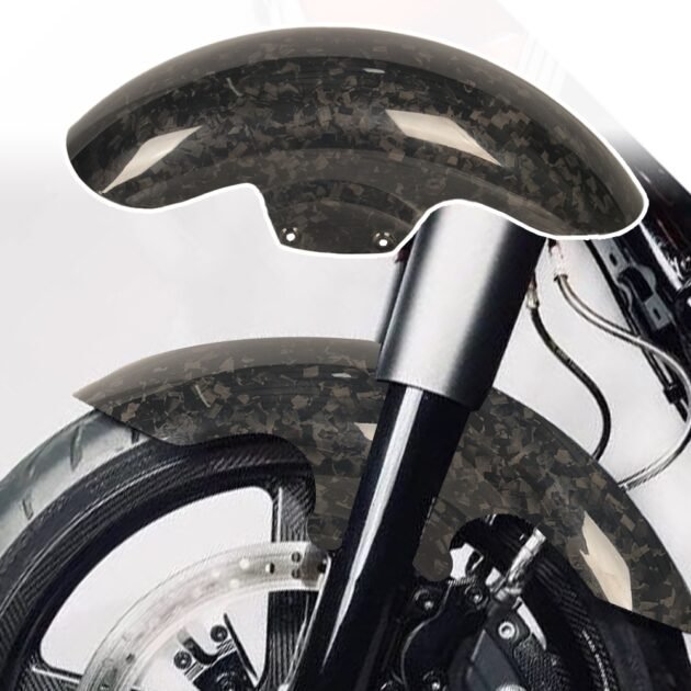 14-23 Touring Forged Carbon Front Fender Chopped Short - Image 4