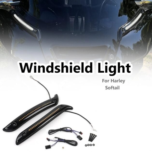 El Diablo Fairing Windshield Trim Turn Signal Amber White LED - Image 3