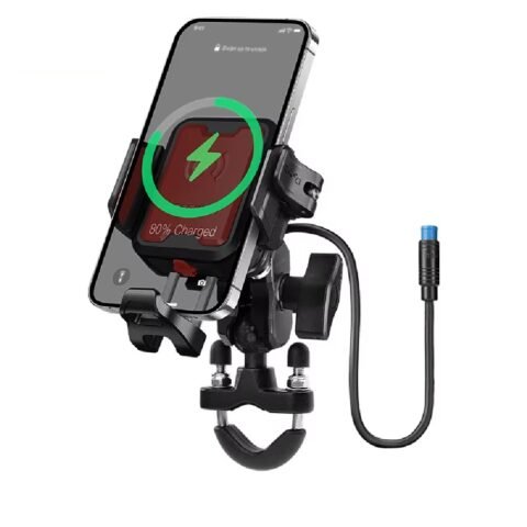 Motowolf Mini Phone Holder Fast Lock Shock Absorber with Charger