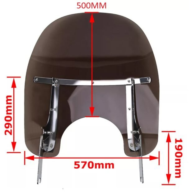 Road King Detachable Windshield Windscreen Smoke Glass - Image 4
