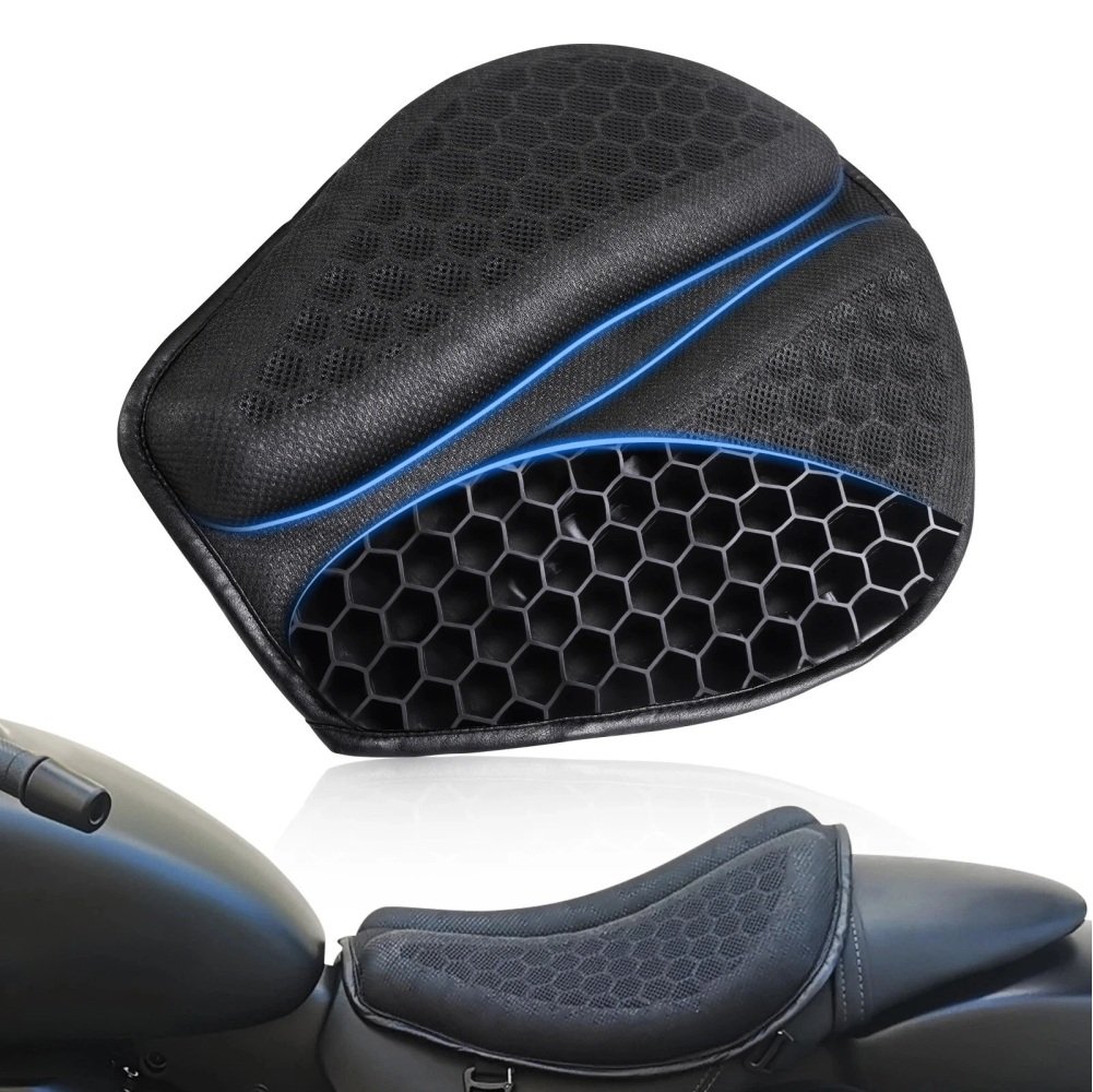 Universal Portable and Air Permeable Motorcycle Gel Seat Cushion Seat Pad Cover With Extra Mesh Cover