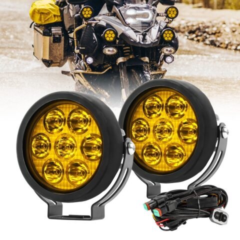 70W Motorcycle External Spot Light With Flashing/Strobe Universal Fitment