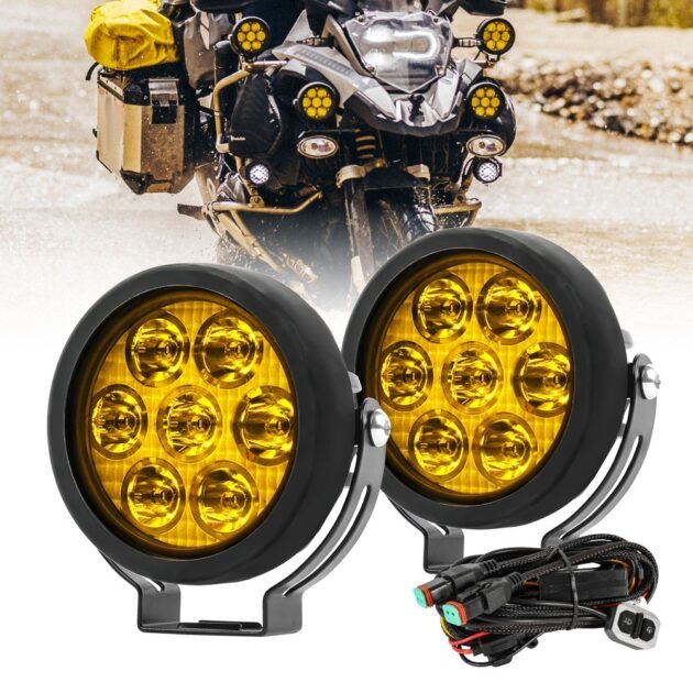 70W Motorcycle External Spot Light With Flashing/Strobe Universal Fitment