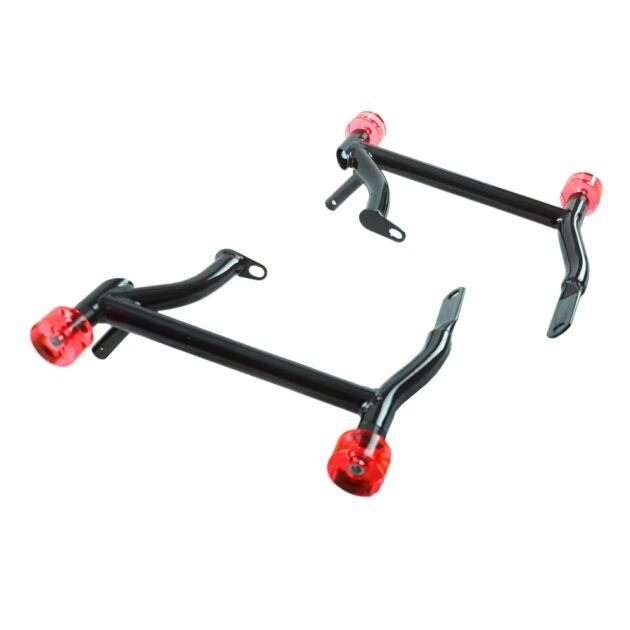 60mm Performance Saddlebag Engine Guard Wheelie Wheels Tip Neon Colors - Image 4