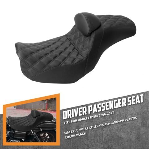 06-17 Dyna Driver Passenger Seat fits Harley Dyna Motorcycles