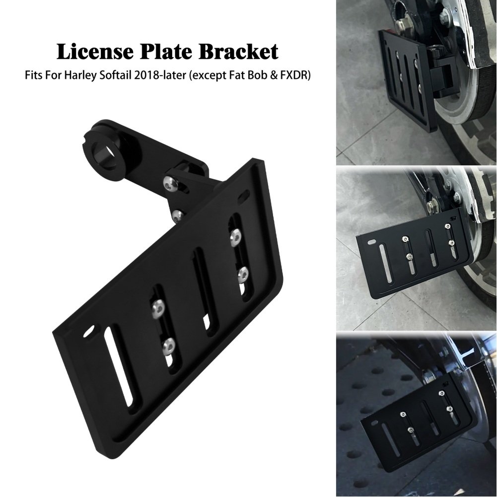 18-Up Softail Fatboy Breakout Side Mount Plate Foldable - Image 2