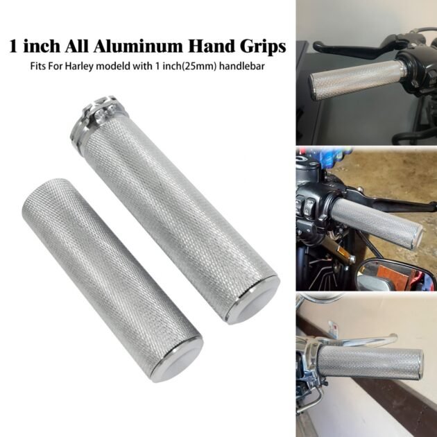 Harley CNC Throttle Grips Chrome - Image 2