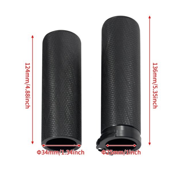 Harley CNC Throttle Grips Black - Image 4