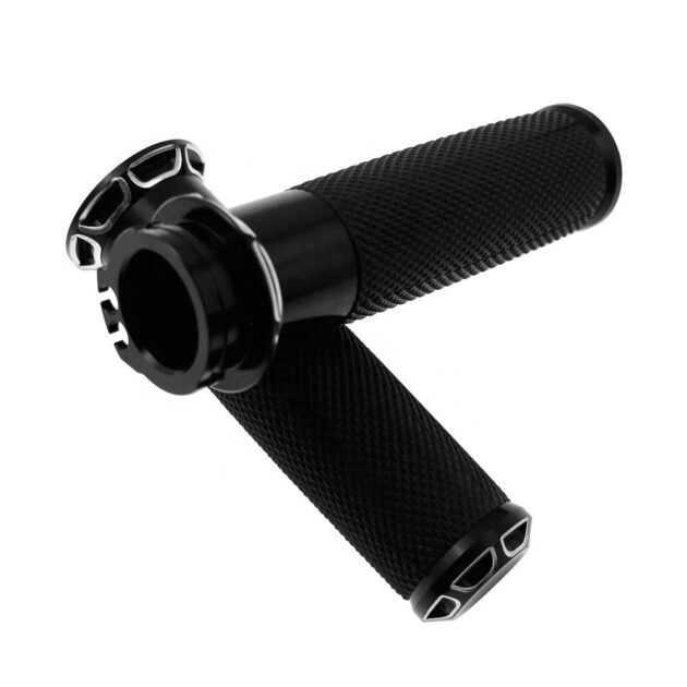 Harley CNC Throttle Grips Black