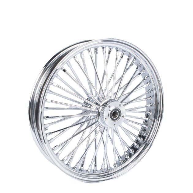 16-18″ Softail Harley Rear Smooth Fat Spoke Wheels Single Disc 3.5″ Wide Chrome