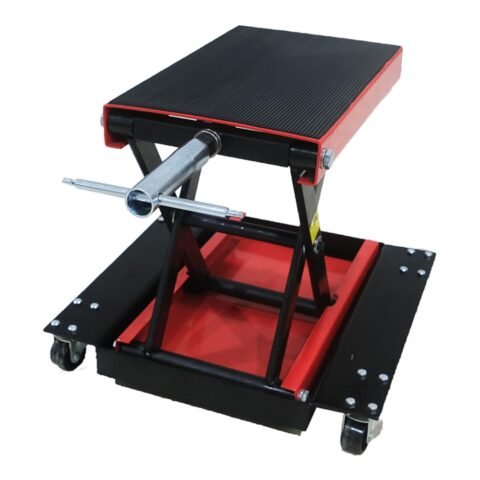Motorcycle Movable Scissor Center Jack Lift 1,100 lbs/500kg Wide Plate