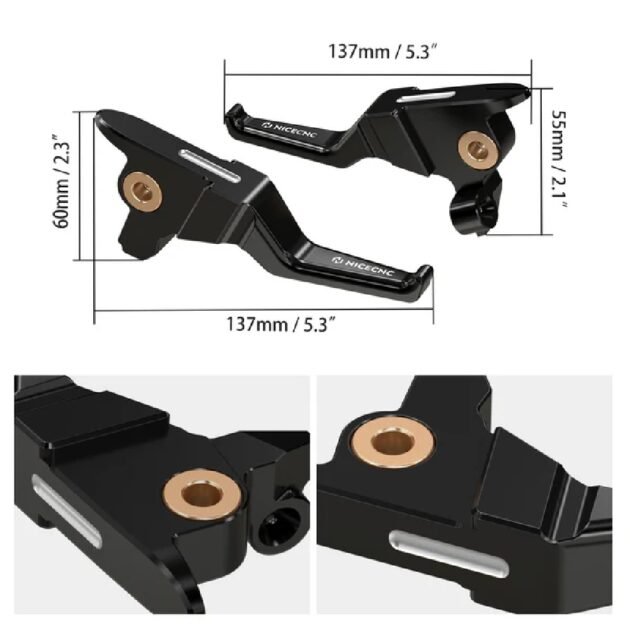 17-20 Touring Short Clutch Brake Lever Black - Image 4