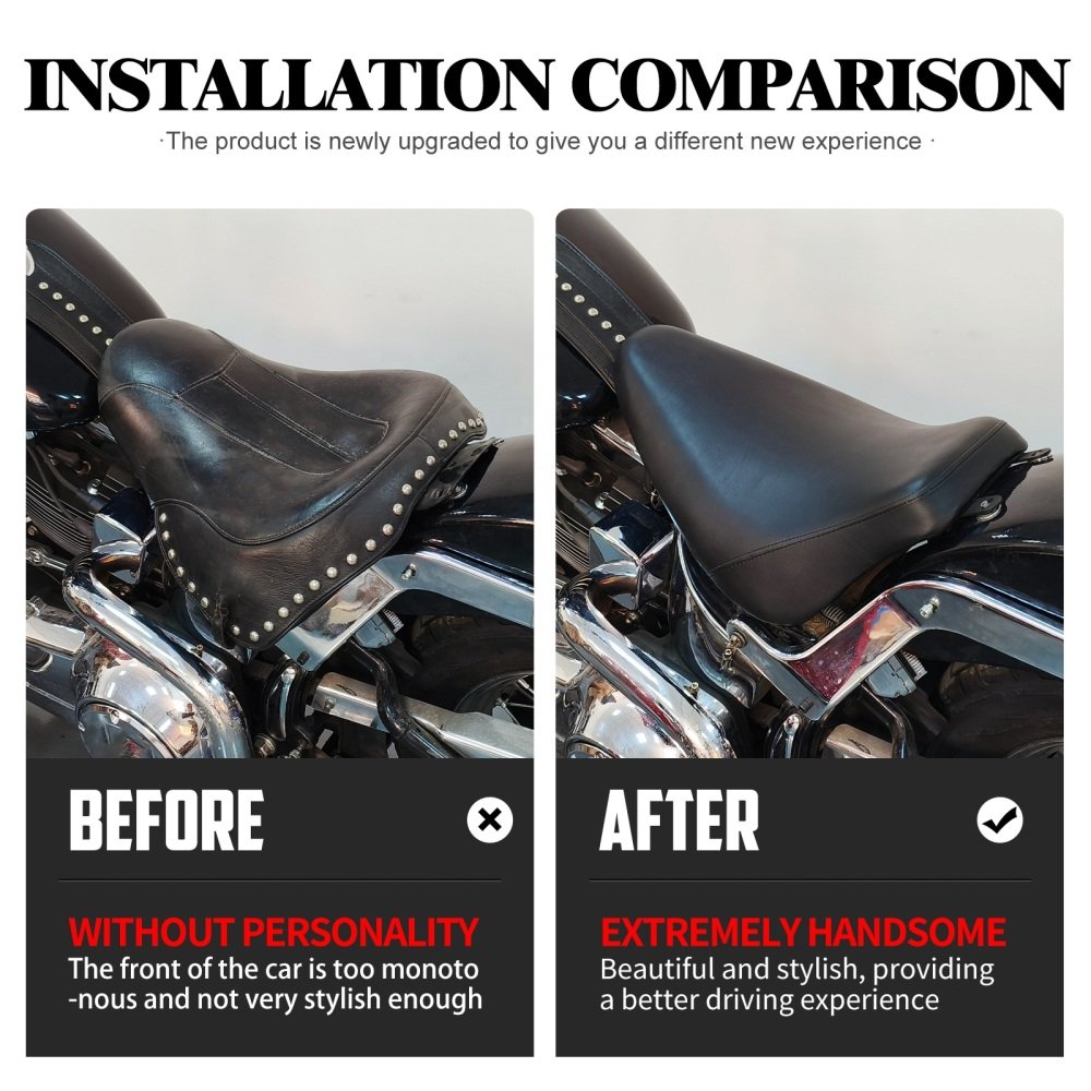 06-17 Softail Heritage Deluxe Solo Seat Plain - Image 4