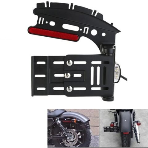 Sportster XL 883 Collapsible Folding Side Mount License Plate Bracket