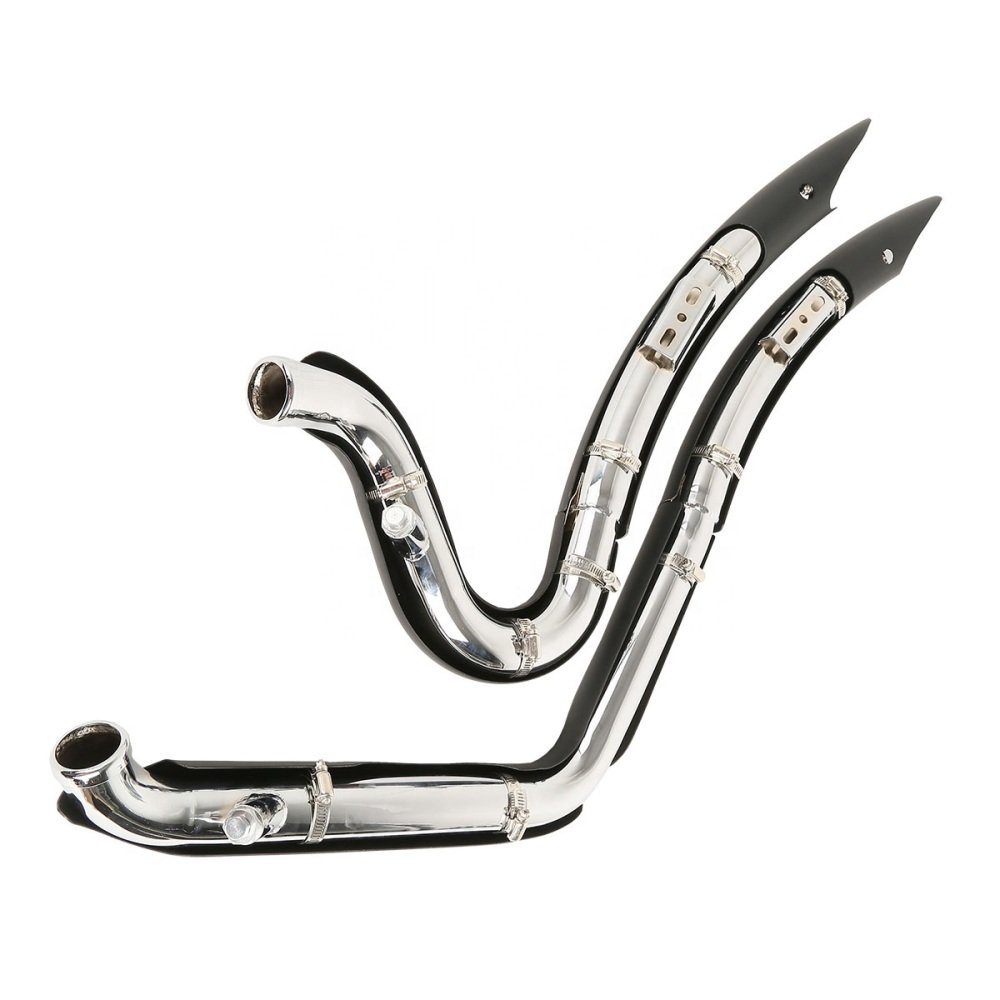 01-17 Softail Drag Pipe Exhaust Black - Image 3