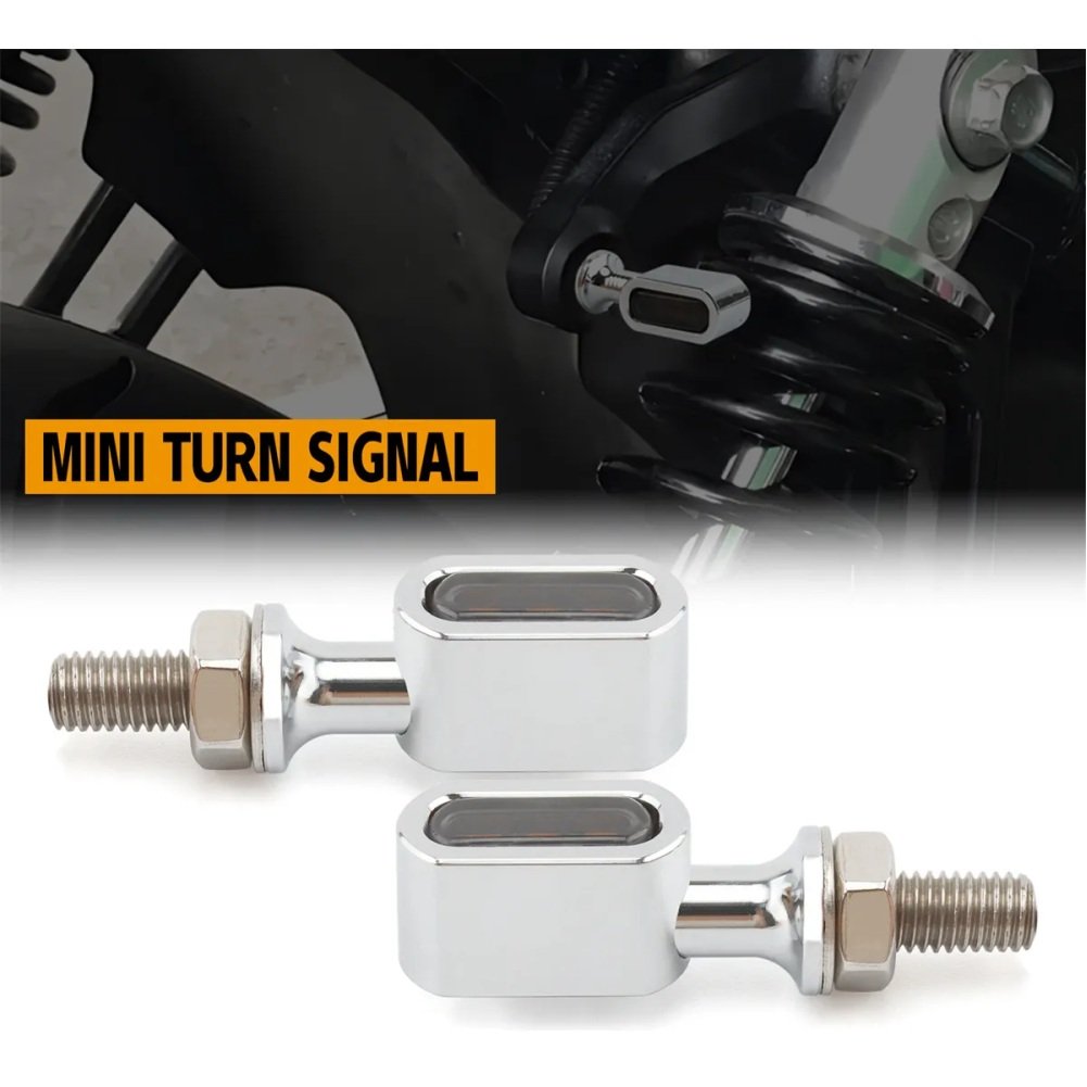 2in1 Mini Turn Signal Universal Fitment Amber LED Light - Image 2