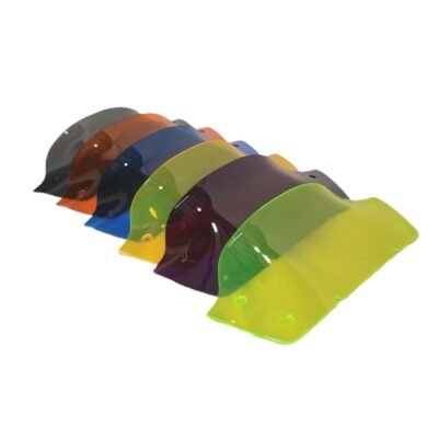 23.5-Up Street Glide 9″ Wave Windscreen Shield Neon Transparent Colors