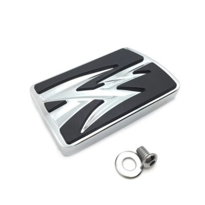 Brake Pedal Pad Tribal Design fits Harley Motorcycles Chrome