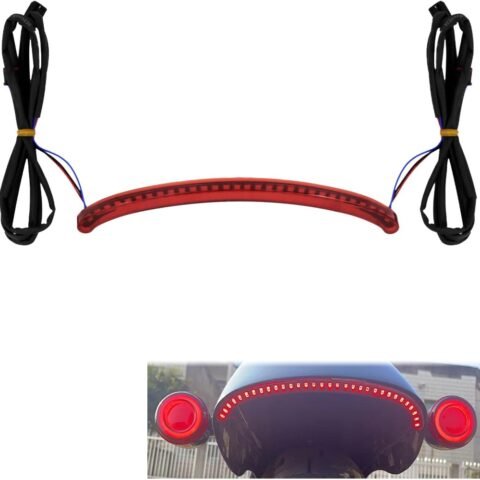 18-Up Softail Fatbob Rear Fender Tip Light LED Red Lens