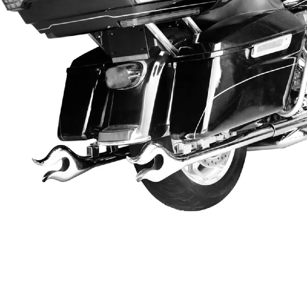 95-16 Touring 36” Flame Tip Slip on Muffler Exhaust fits Harley Touring - Image 2