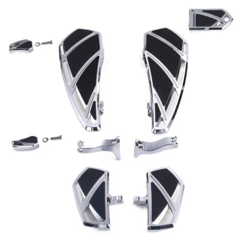 95-23 Harley Touring Phantom Floorboard Foot peg Pedals Kit Chrome
