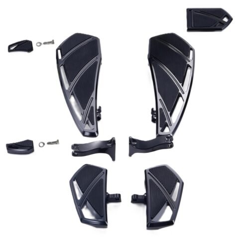 95-23 Harley Touring Phantom Floorboard Foot peg Pedals Kit Black