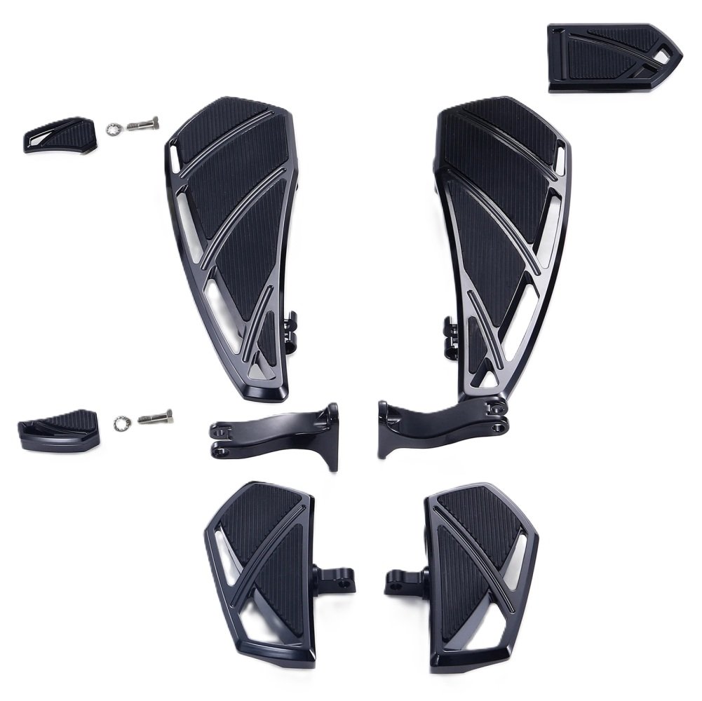 95-23 Harley Touring Phantom Floorboard Foot peg Pedals Kit Black