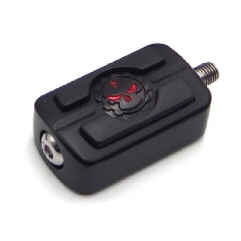 Harley Gear Shifter Peg Heel and Toe Red Gear Skull Design