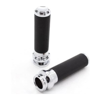 Electronic Grip TBW fits 1″ Diameter Handlebar for Harley Touring Softail Motorcycles Chrome