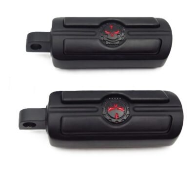 Gear Skull Harley Driver Passenger Footpegs Black