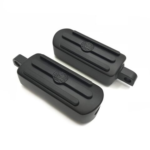 Gear Skull Harley Driver Passenger Footpegs Black