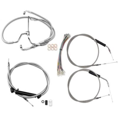 14-16″ Rise Handlebar Cable Kit Fits Touring 2000-2013 Non ABS Brake Non Electric Grip Models