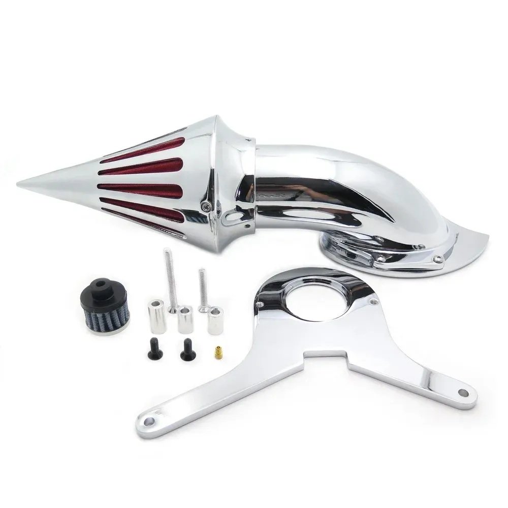 86-Up Honda Shadow Spike Air Intake Filter Kit Chrome
