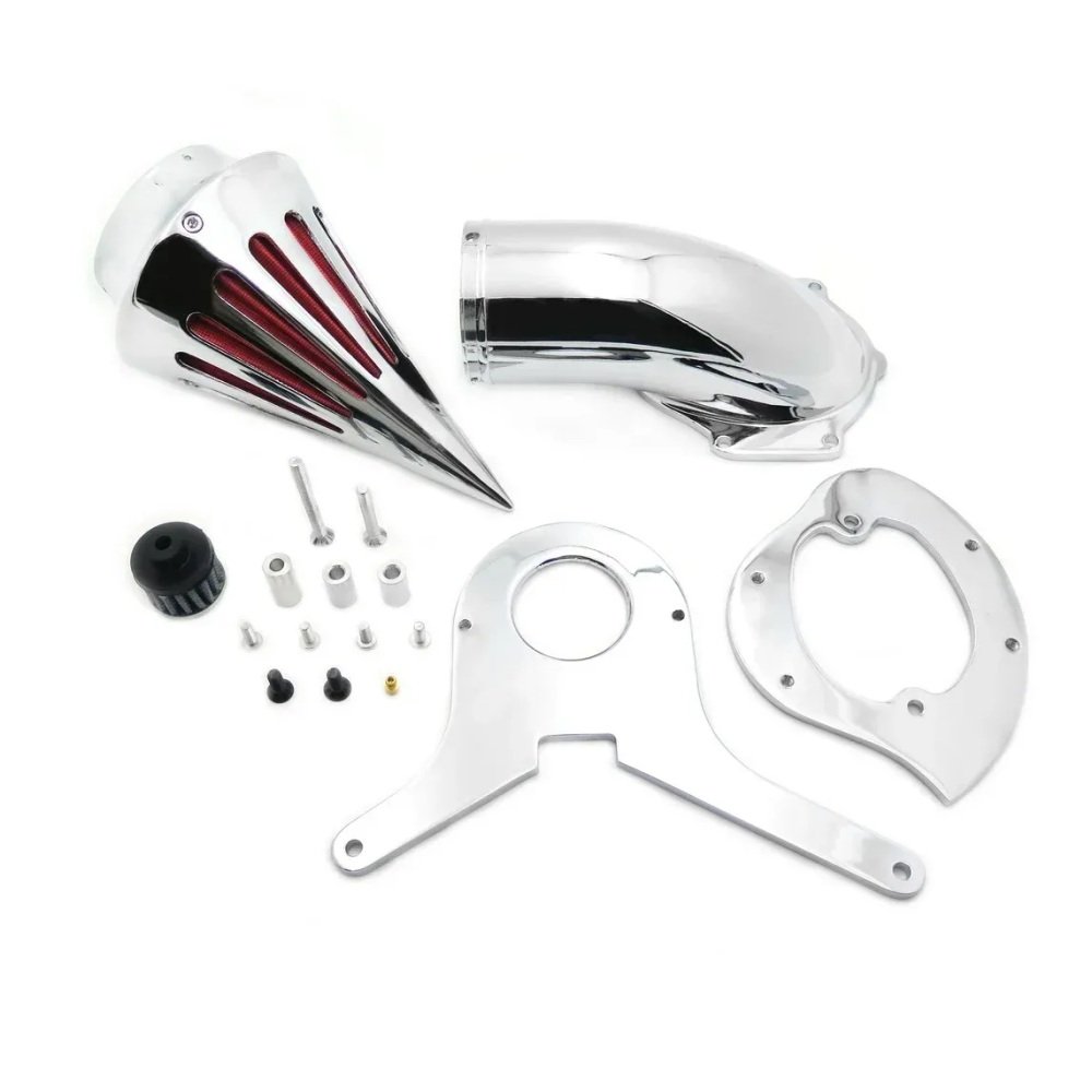 86-Up Honda Shadow Spike Air Intake Filter Kit Chrome - Image 2