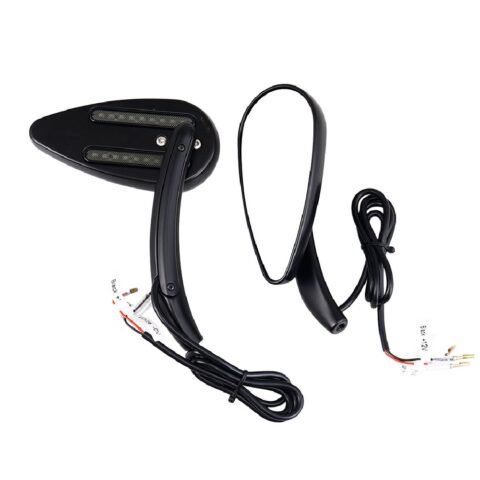 Universal Rear View Mirror with Turn Signal Light + Brake Light Indicator