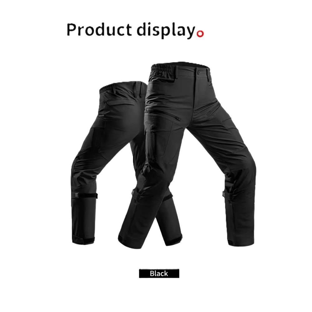 Motorcycle Riding Pants Black With CE Protection Padding - Image 4