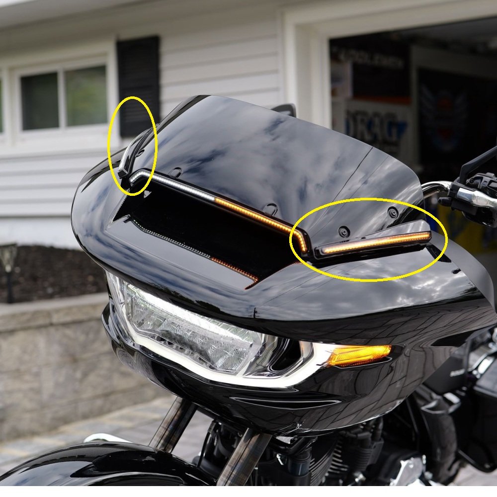 23.5-Up Road Glide Windshield Trim Running Turn Signal LED Light - Image 3