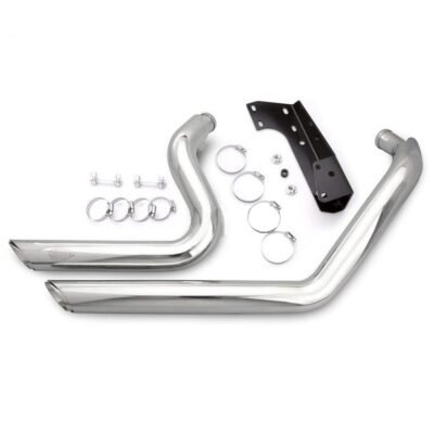14-Up Sportster XL883 XL1200 Short Shot Staggered 2in2 Full System Exhaust Chrome