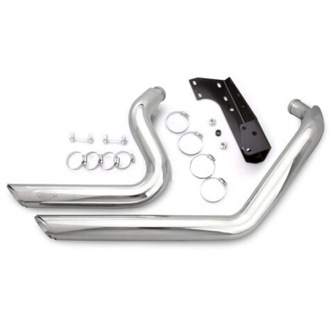 14-Up Sportster XL883 XL1200 Short Shot Staggered 2in2 Full System Exhaust Chrome