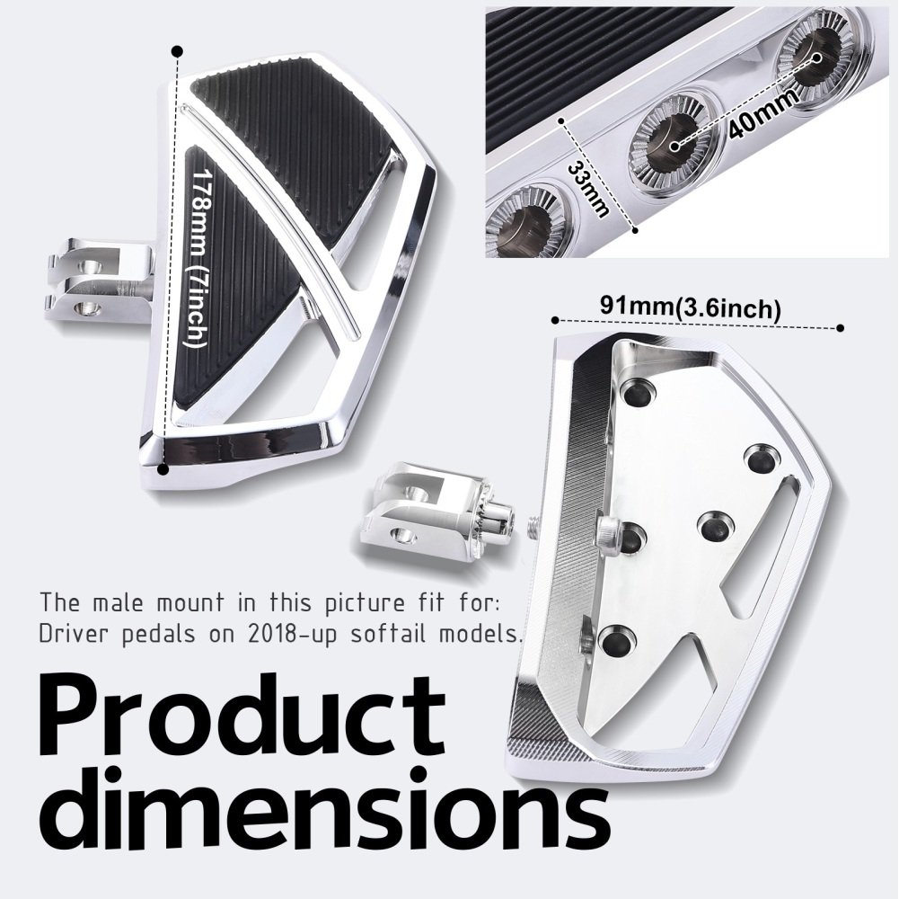 18-Up Softail M8 Driver Phantom Mini Footboard Chrome - Image 3