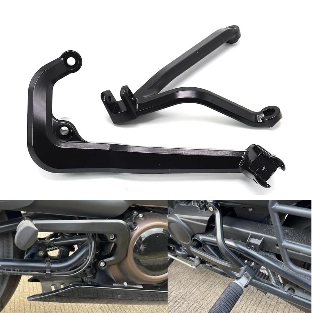 21-25 Sportster S RH1250 Passenger Seat Footrest Kit Exhaust Heat Shield Black - Image 3